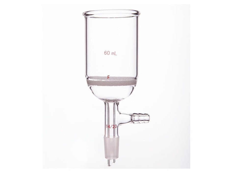 MSE PRO Grinding Mouth Sand Core Bush Funnel, 60mL, 14/20, Sand Core Pore Size: G4