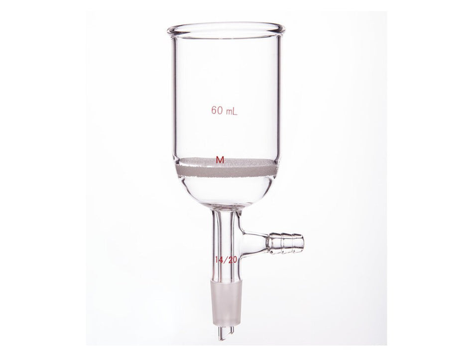 MSE PRO Grinding Mouth Sand Core Bush Funnel, 60mL, 14/20, Sand Core Pore Size: G3