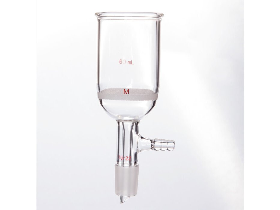 MSE PRO Grinding Mouth Sand Core Bush Funnel, 60mL, 19/22, Sand Core Pore Size: G3
