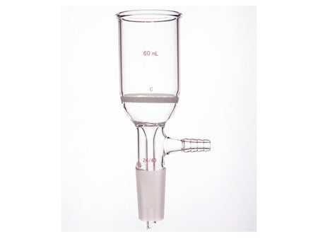 MSE PRO Grinding Mouth Sand Core Bush Funnel, 60mL, 24/40, Sand Core Pore Size: G2