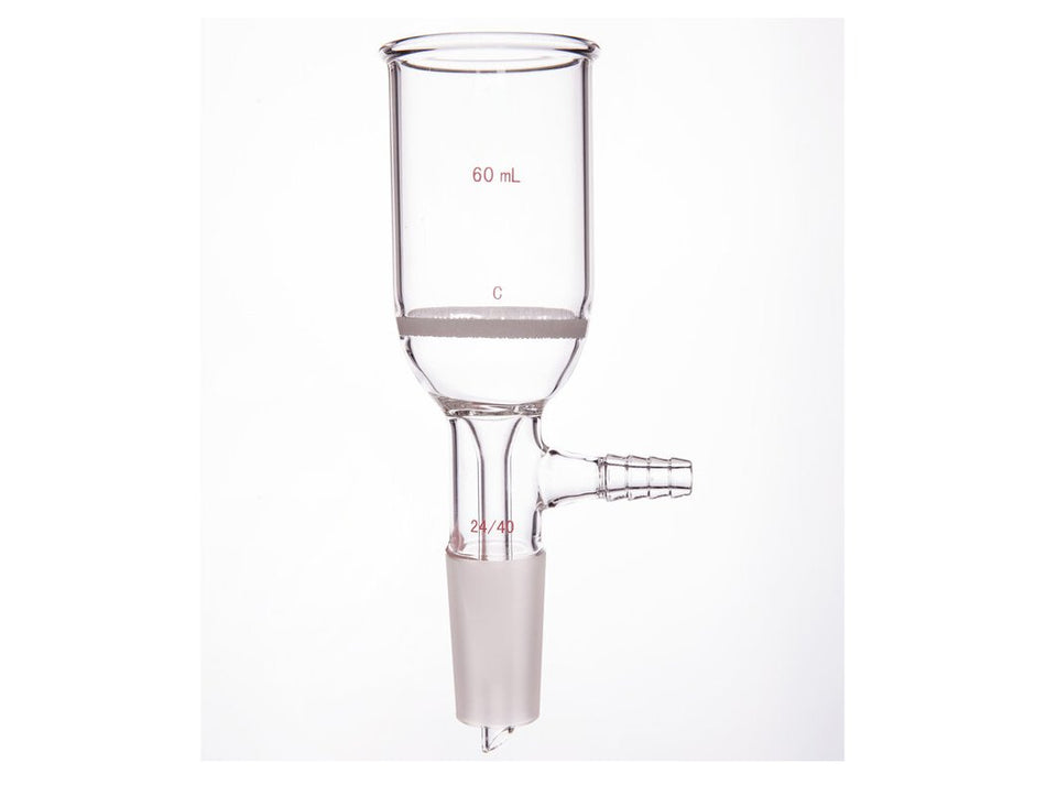 MSE PRO Grinding Mouth Sand Core Bush Funnel, 60mL, 24/40, Sand Core Pore Size: G2