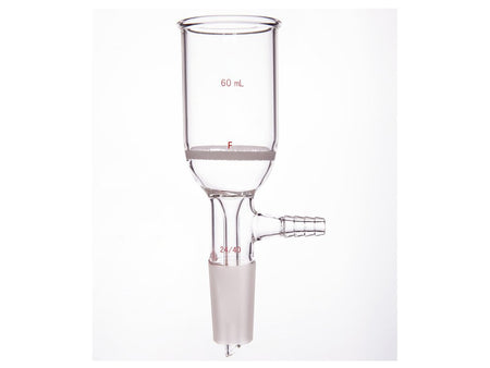 MSE PRO Grinding Mouth Sand Core Bush Funnel, 60mL, 24/40, Sand Core Pore Size: G4