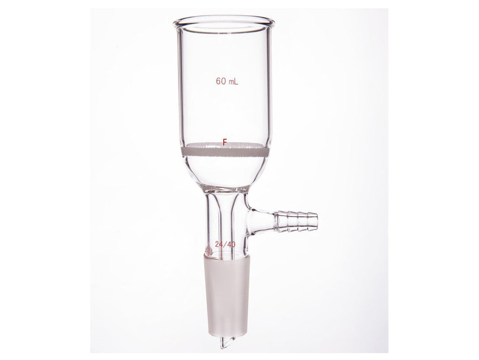 MSE PRO Grinding Mouth Sand Core Bush Funnel, 60mL, 24/40, Sand Core Pore Size: G4