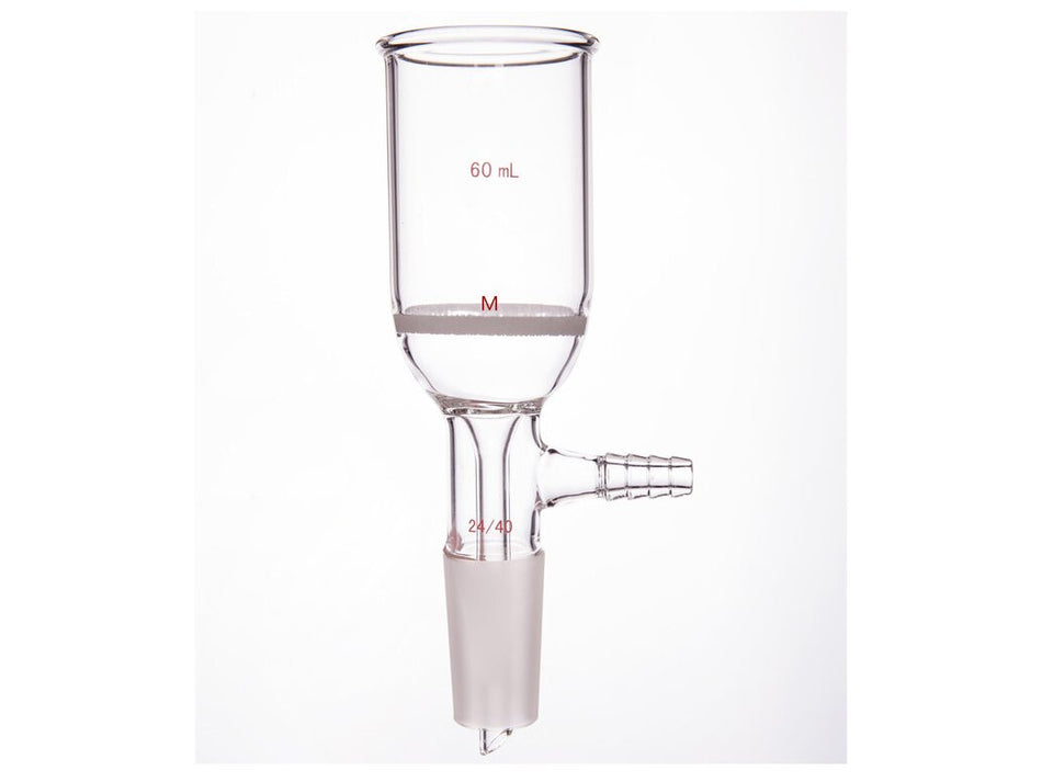 MSE PRO Grinding Mouth Sand Core Bush Funnel, 60mL, 24/40, Sand Core Pore Size: G3