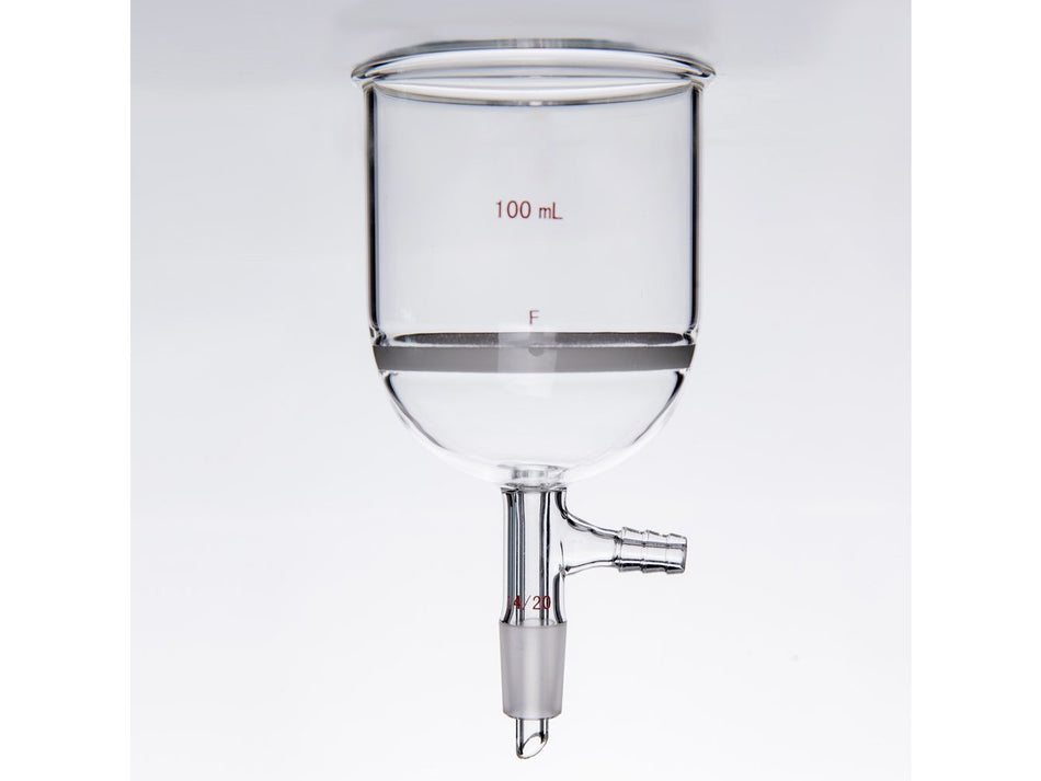 MSE PRO Grinding Mouth Sand Core Bush Funnel, 100mL, 14/20, Sand Core Pore Size: G4
