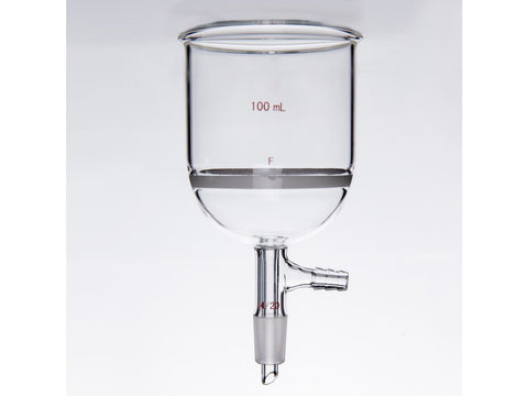 MSE PRO Grinding Mouth Sand Core Bush Funnel, 100mL, 14/20, Sand Core Pore Size: G4