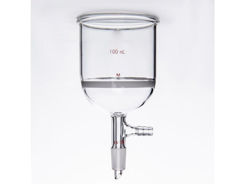 MSE PRO Grinding Mouth Sand Core Bush Funnel, 100mL, 14/20, Sand Core Pore Size: G3