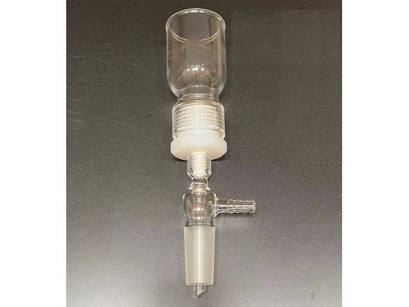 MSE PRO 100mL Removable Sand Core Bush Funnel, Grinding Mouth: 24/40, Sand Plate Gap: M (G3), Joint Material: PTFE