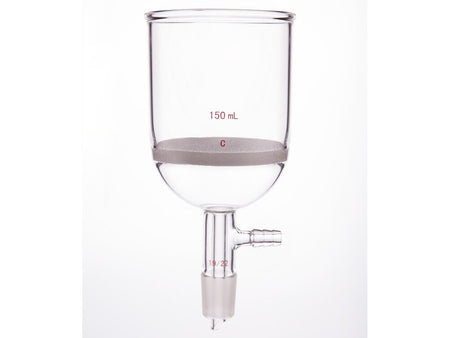 MSE PRO Grinding Mouth Sand Core Bush Funnel, 150mL, 19/22, Sand Core Pore Size: G2