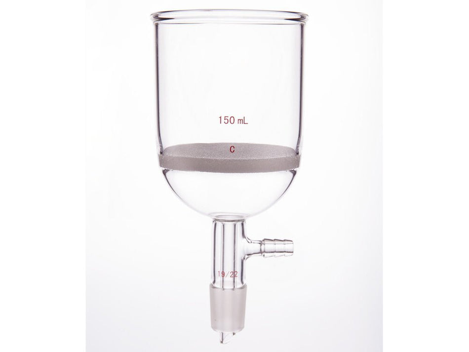 MSE PRO Grinding Mouth Sand Core Bush Funnel, 150mL, 19/22, Sand Core Pore Size: G2