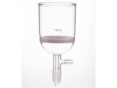 MSE PRO Grinding Mouth Sand Core Bush Funnel, 150mL, 19/22, Sand Core Pore Size: G2