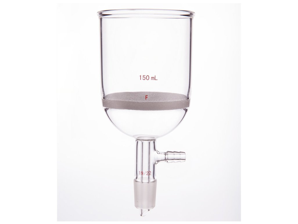 MSE PRO Grinding Mouth Sand Core Bush Funnel, 150mL, 19/22, Sand Core Pore Size: G4