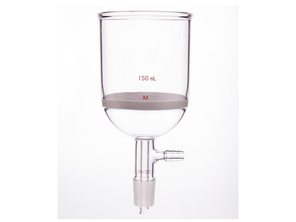 MSE PRO Grinding Mouth Sand Core Bush Funnel, 150mL, 19/22, Sand Core Pore Size: G3