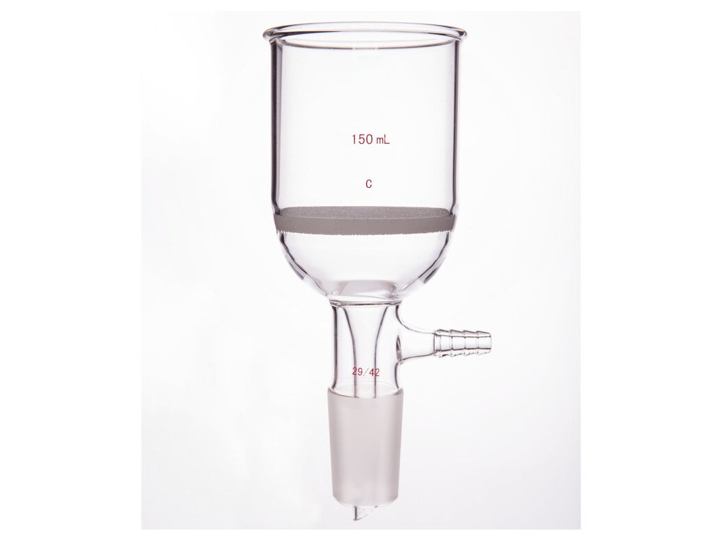 MSE PRO Grinding Mouth Sand Core Bush Funnel, 150mL, 29/42, Sand Core Pore Size: G2