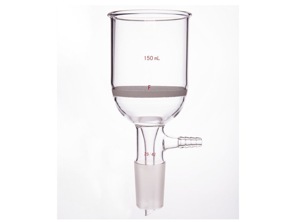 MSE PRO Grinding Mouth Sand Core Bush Funnel, 150mL, 29/42, Sand Core Pore Size: G4