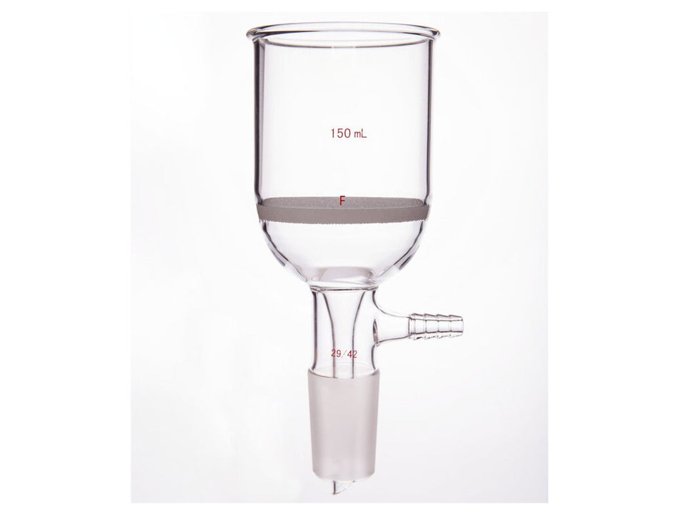 MSE PRO Grinding Mouth Sand Core Bush Funnel, 150mL, 29/42, Sand Core Pore Size: G4