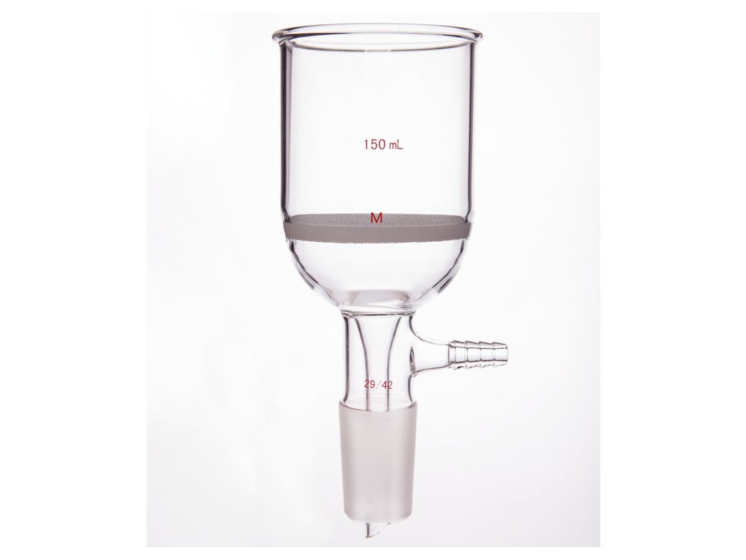MSE PRO Grinding Mouth Sand Core Bush Funnel, 150mL, 29/42, Sand Core Pore Size: G3