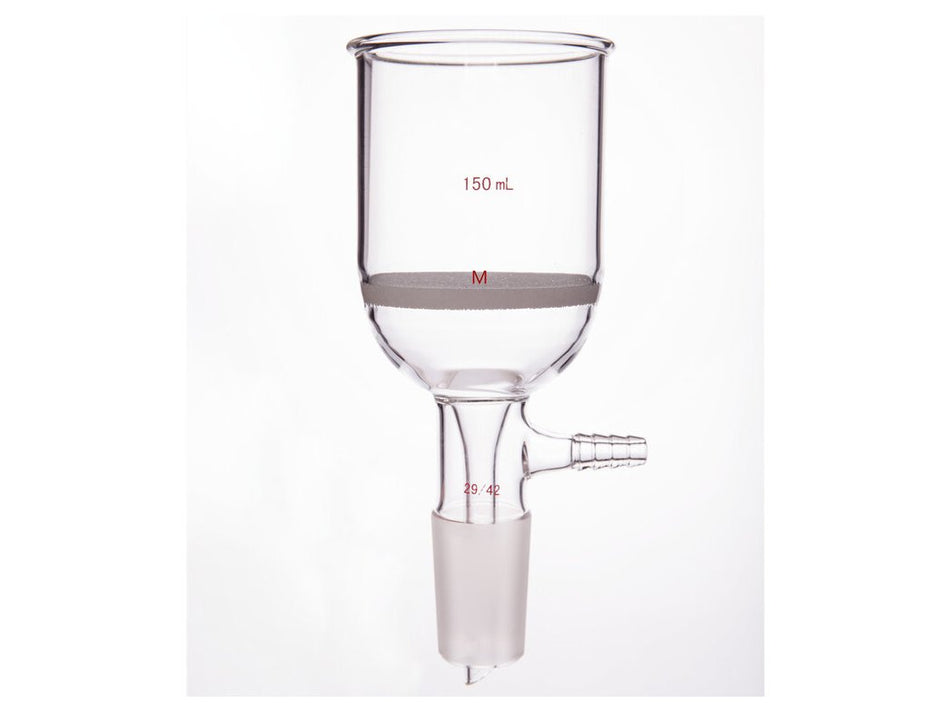 MSE PRO Grinding Mouth Sand Core Bush Funnel, 150mL, 29/42, Sand Core Pore Size: G3