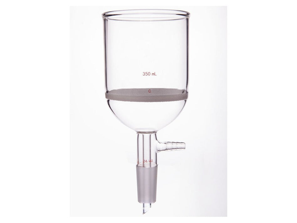 MSE PRO Grinding Mouth Sand Core Bush Funnel, 350mL, 24/40, Sand Core Pore Size: G2