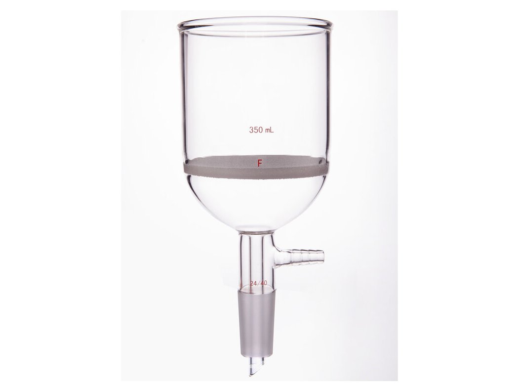 MSE PRO Grinding Mouth Sand Core Bush Funnel, 350mL, 24/40, Sand Core Pore Size: G4