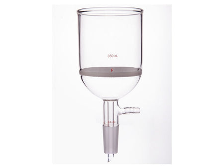 MSE PRO Grinding Mouth Sand Core Bush Funnel, 350mL, 24/40, Sand Core Pore Size: G4