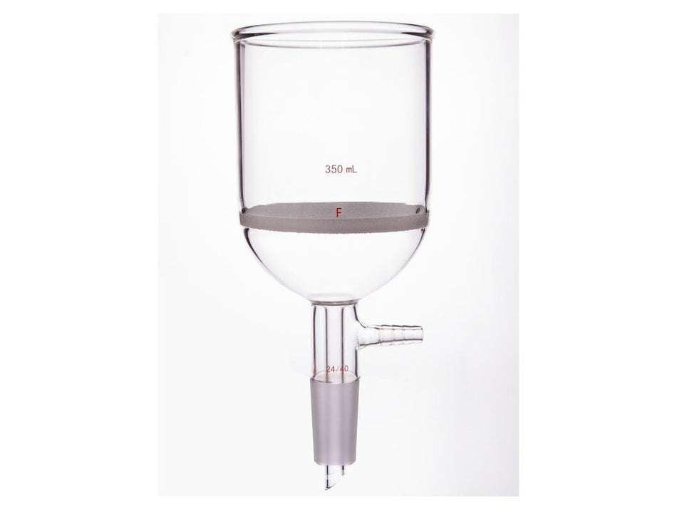 MSE PRO Grinding Mouth Sand Core Bush Funnel, 350mL, 24/40, Sand Core Pore Size: G4