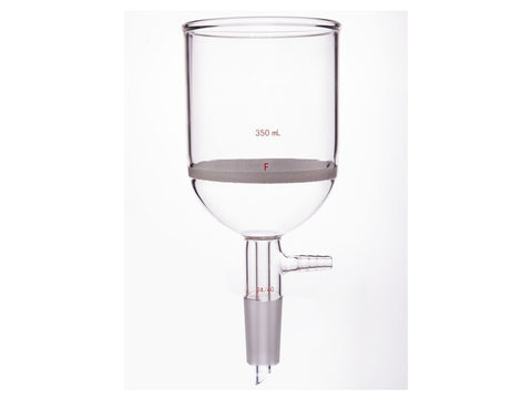 MSE PRO Grinding Mouth Sand Core Bush Funnel, 350mL, 24/40, Sand Core Pore Size: G4