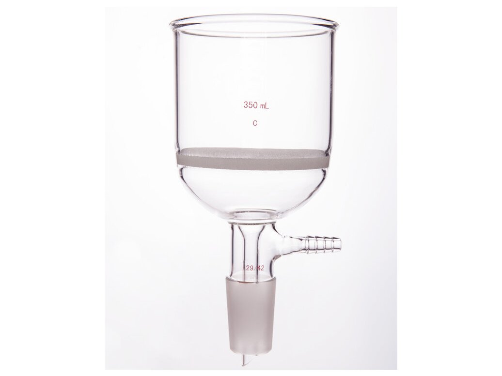 MSE PRO Grinding Mouth Sand Core Bush Funnel, 350mL, 29/42, Sand Core Pore Size: G2