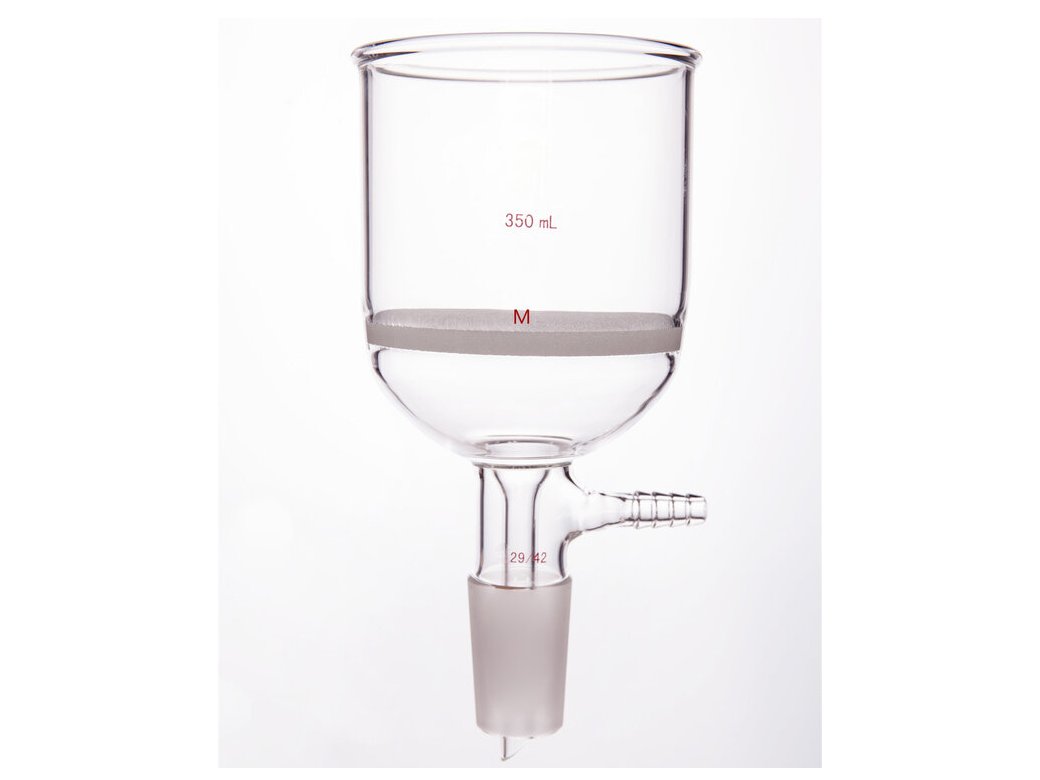 MSE PRO Grinding Mouth Sand Core Bush Funnel, 350mL, 29/42, Sand Core Pore Size: G3
