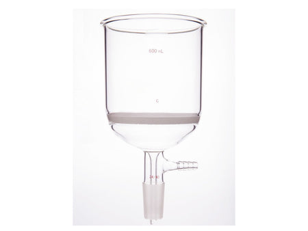 MSE PRO Grinding Mouth Sand Core Bush Funnel, 600mL, 24/40, Sand Core Pore Size: G2