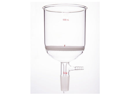 MSE PRO Grinding Mouth Sand Core Bush Funnel, 600mL, 24/40, Sand Core Pore Size: G4