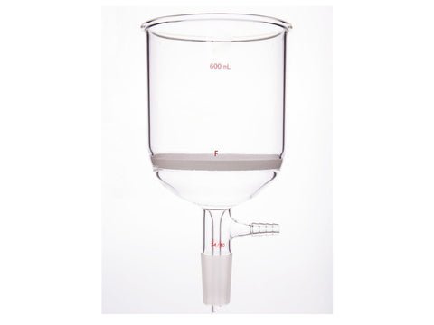 MSE PRO Grinding Mouth Sand Core Bush Funnel, 600mL, 24/40, Sand Core Pore Size: G4