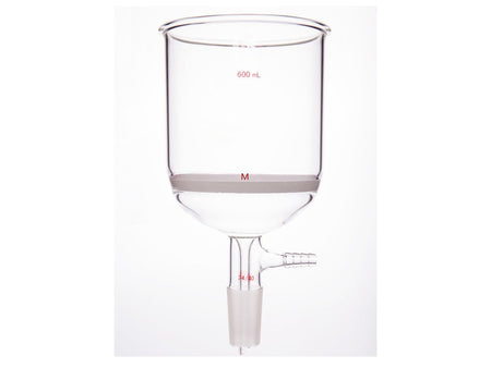 MSE PRO Grinding Mouth Sand Core Bush Funnel, 600mL, 24/40, Sand Core Pore Size: G3