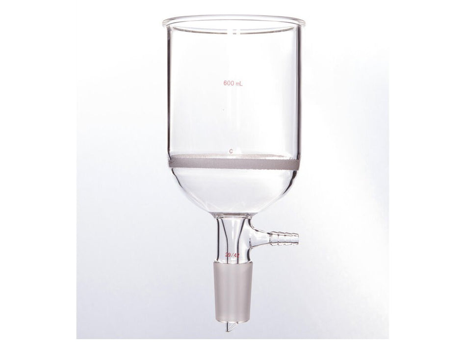 MSE PRO Grinding Mouth Sand Core Bush Funnel, 600mL, 29/42, Sand Core Pore Size: G2