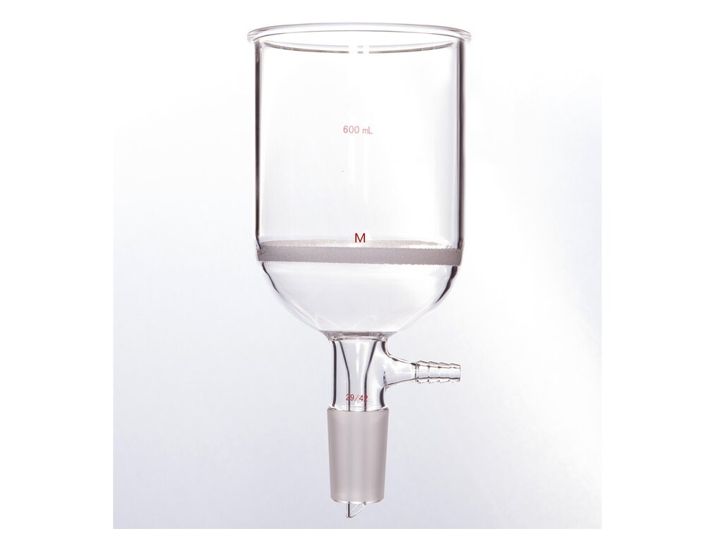 MSE PRO Grinding Mouth Sand Core Bush Funnel, 600mL, 29/42, Sand Core Pore Size: G3