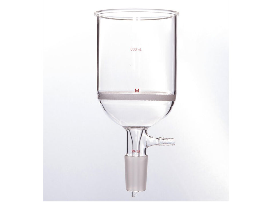 MSE PRO Grinding Mouth Sand Core Bush Funnel, 600mL, 29/42, Sand Core Pore Size: G3