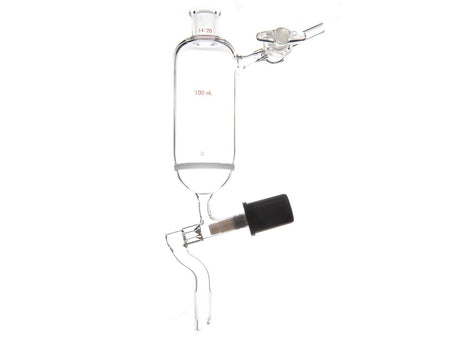 MSE PRO Dropping Filter Funnel, Filter 4mm High Vacuum Valve, Inner 14/20, 100mL, G2