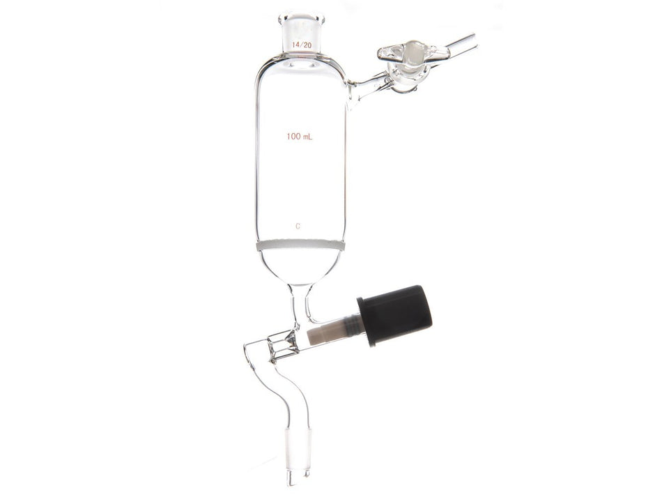 MSE PRO Dropping Filter Funnel, Filter 4mm High Vacuum Valve, Inner 14/20, 100mL, G2