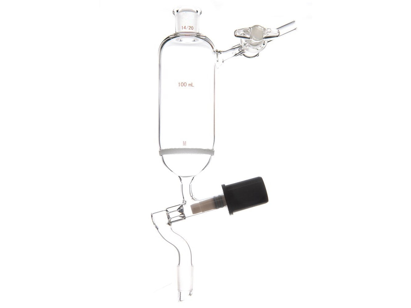 MSE PRO Dropping Filter Funnel, Filter 4mm High Vacuum Valve, Inner 14/20, 100mL, G3