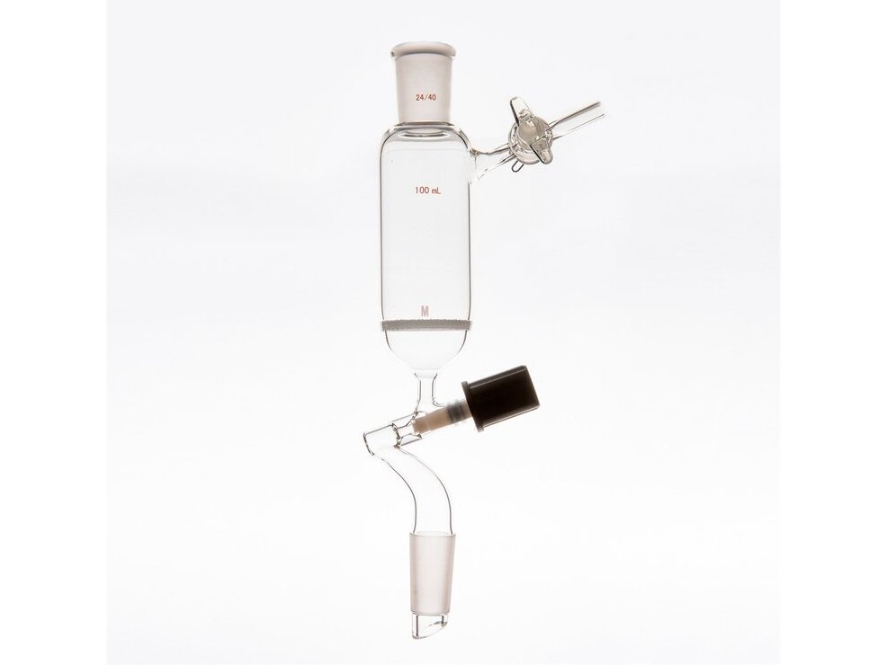 MSE PRO Dropping Filter Funnel, Filter 4mm High Vacuum Valve, Inner 24/40, 100mL, G3