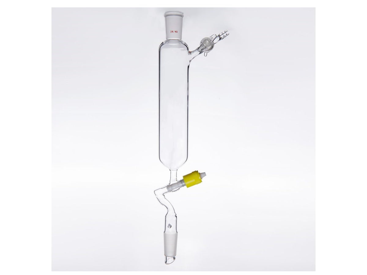 MSE PRO Grinding Mouth with Side Branch Glass Door, Liquid Addition Funnel, Inner Mouth 24/40, 250mL