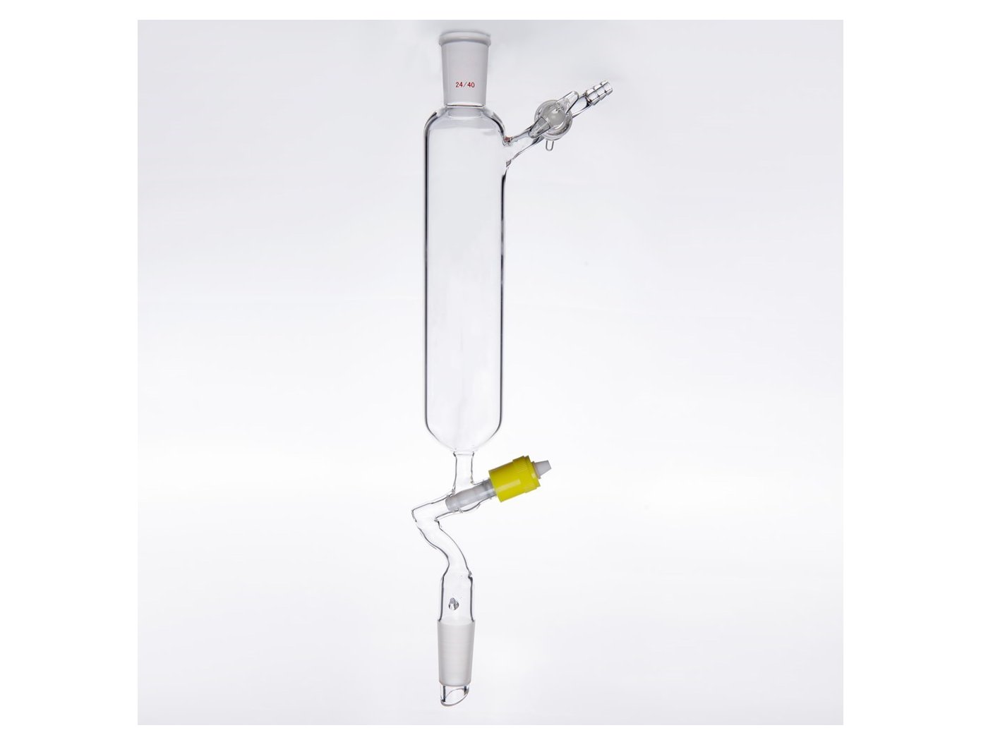 MSE PRO Grinding Mouth with Side Branch Glass Door, Liquid Addition Funnel, Inner Mouth 24/40, 250mL