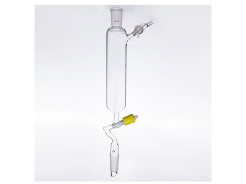 MSE PRO Grinding Mouth with Side Branch Glass Door, Liquid Addition Funnel, Inner Mouth 24/40, 250mL