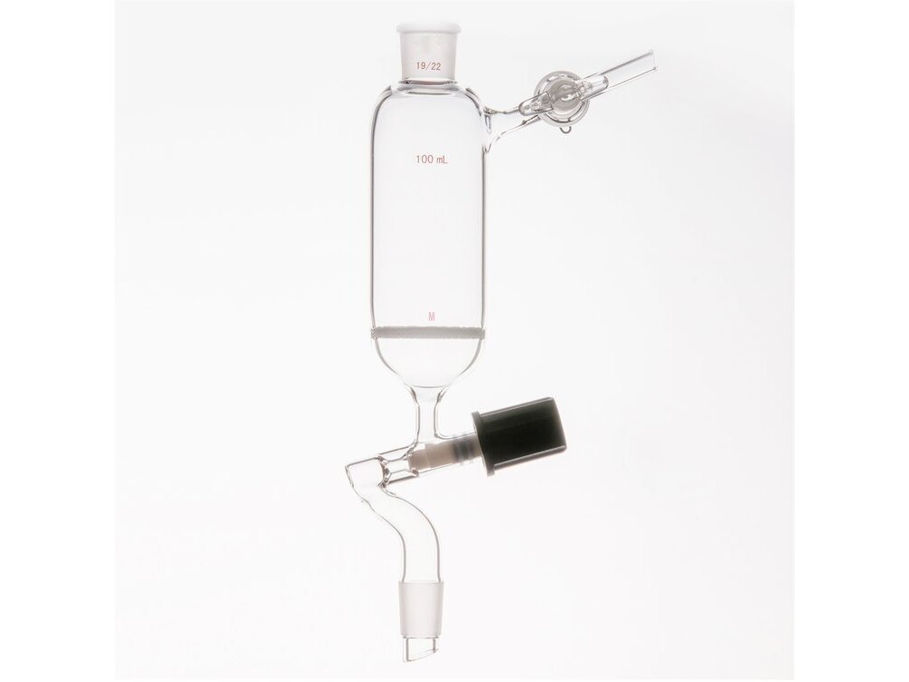 MSE PRO Dropping Filter Funnel, Filter 4mm High Vacuum Valve, Inner 19/22, 100mL, G3