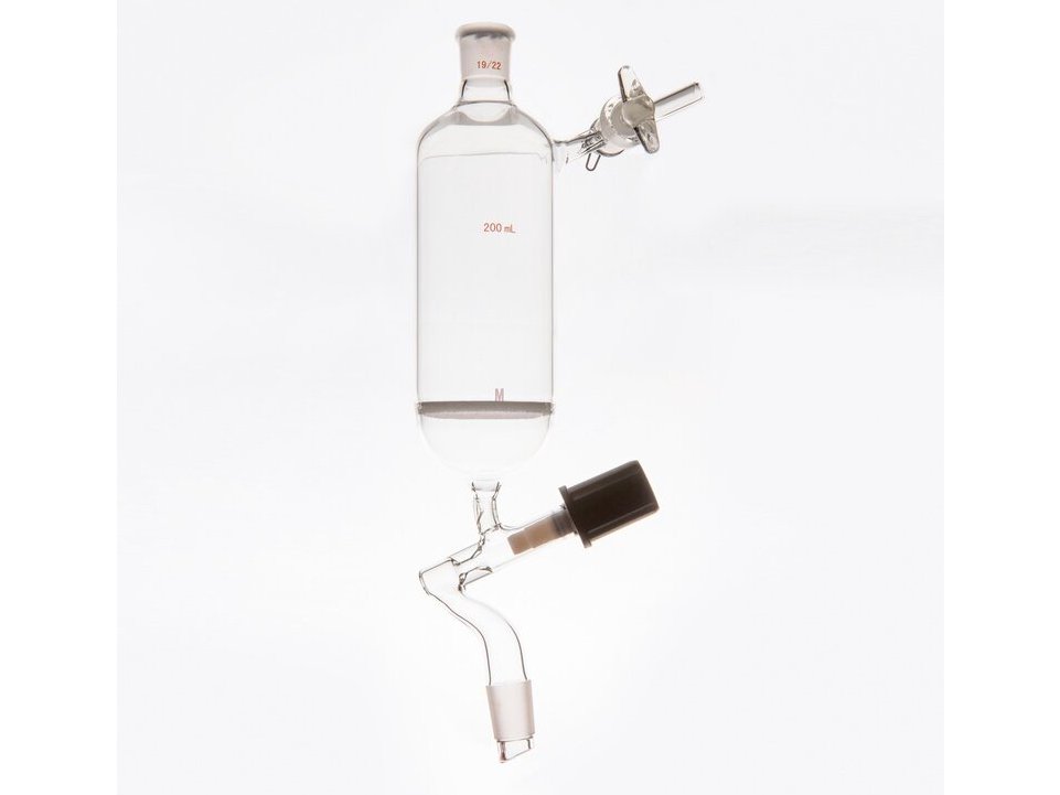 MSE PRO Dropping Filter Funnel, Filter 4mm High Vacuum Valve, Inner 19/22, 200mL, G3