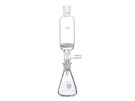 MSE PRO Grinding Mouth with Microfiltration Funnel, Grinding Mouth: 14/20, Sand Core Pore Size: G2