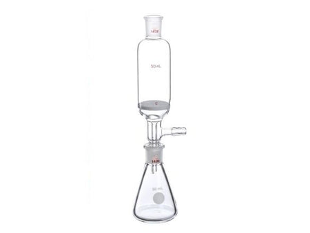 MSE PRO Grinding Mouth with Microfiltration Funnel, Grinding Mouth: 14/20, Sand Core Pore Size: G3