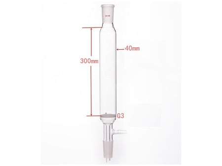 MSE PRO Small-Mouth Vacuum Chromatography Column, Upper Mouth: 24/40, Tube Diameter: 40mm, Tube Length: 300mm, M