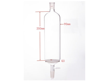 MSE PRO Small-Mouth Vacuum Chromatography Column, Upper Mouth: 24/40, Tube Diameter: 90mm, Tube Length: 200mm, M