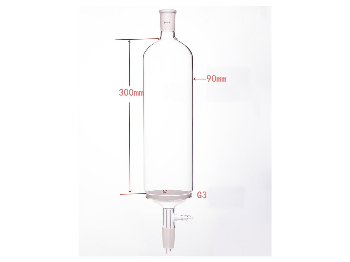 MSE PRO Small-Mouth Vacuum Chromatography Column, Upper Mouth: 24/40, Tube Diameter: 90mm, Tube Length: 300mm, M